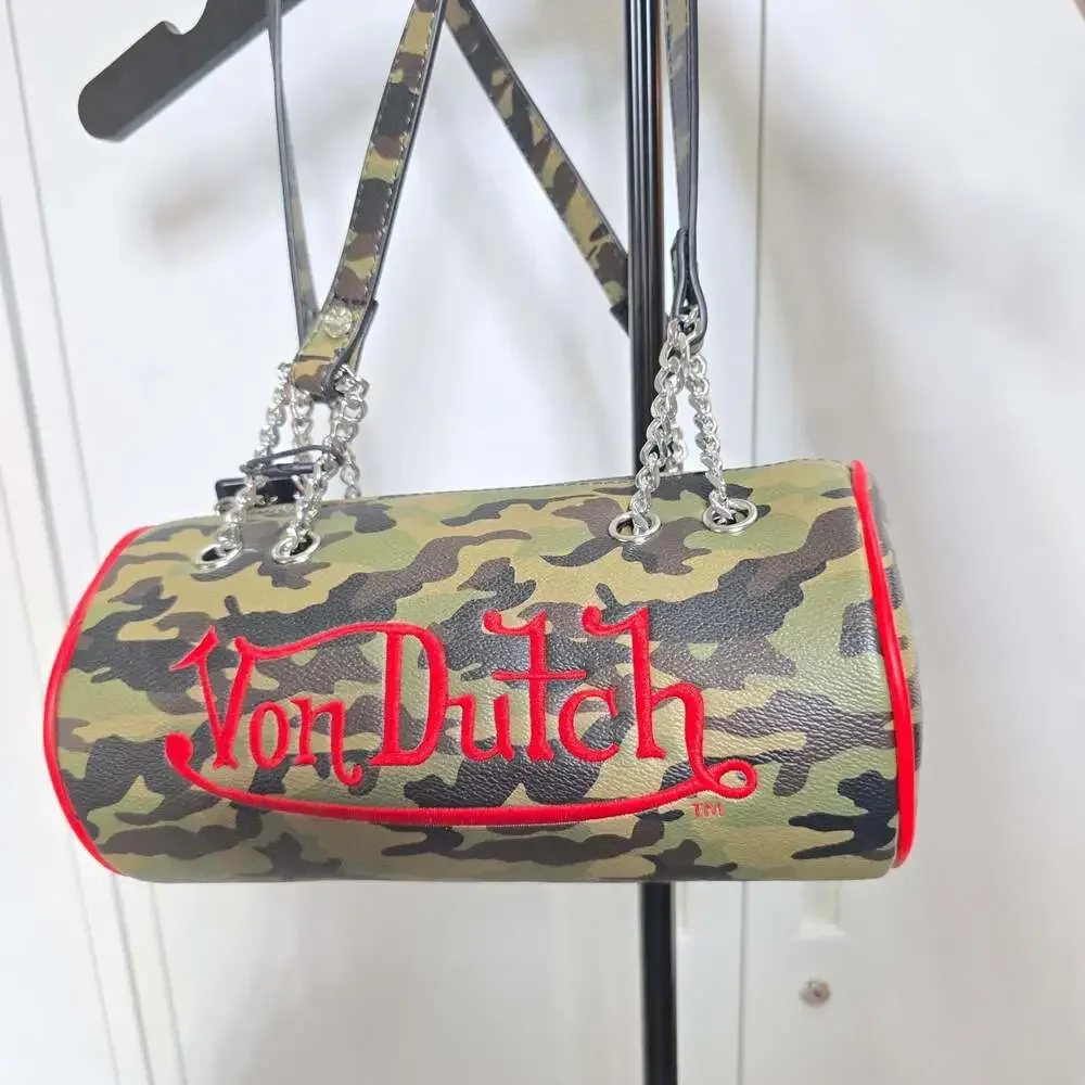 Von Dutch Barrel Bag Camo Red